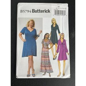 00359 - Butterick B5794 Sewing Pattern Misses‎ Dress Knit Easy Sizes 8-16